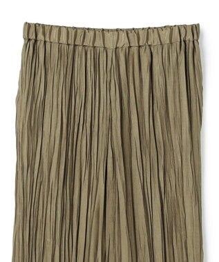 uncrave マシーンプリーツ ギャザーパンツ カーキベージュ