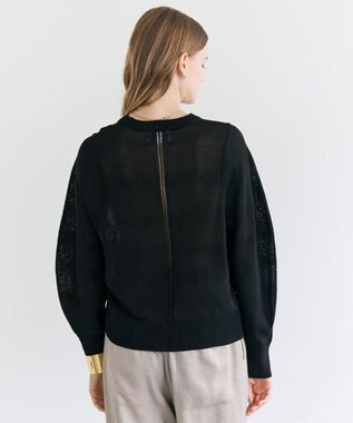 BEIGE， ARSENOPY / コットンドライタッチクルーネックニット Black