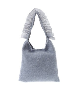 Green Parks ・ＱＵＯＮ　フリルニットワンショルダー Gray