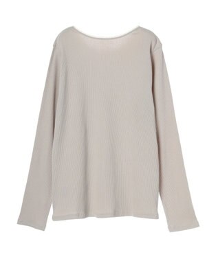 CRAFT STANDARD BOUTIQUE フリルテープリブカットプルオーバー Beige