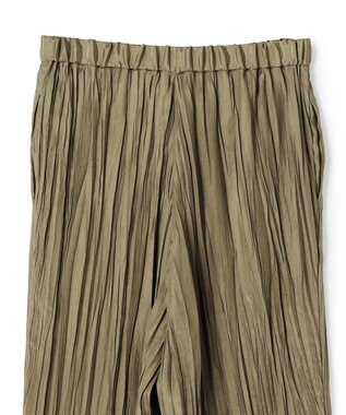 uncrave マシーンプリーツ ギャザーパンツ カーキベージュ