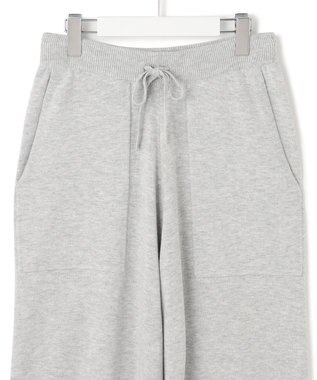 J.PRESS YORK STREET 【WOMEN】ANTI PILLING WOOL ニットワイドパンツ ライトグレー系