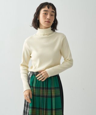 AMERICAN HOLIC バイパチリブタートルネックニットプルオーバー Red