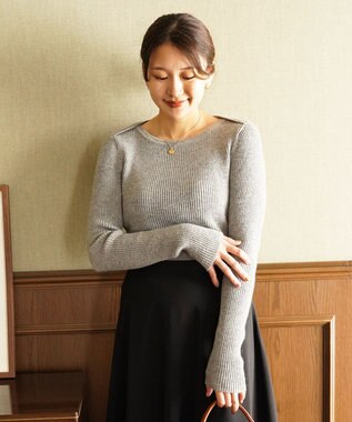 TOQUE 〈大草直子さんアドバイザー〉ベビーアルパカ ミドルゲージ ボートネックニット