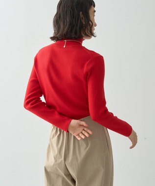 AMERICAN HOLIC バイパチリブタートルネックニットプルオーバー Red