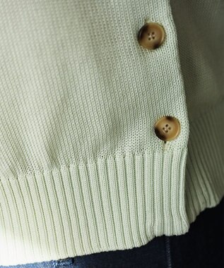 #Newans 〈花乃まりあさんコラボ〉コットンコードカーディガン ライトグリーン