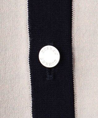 J.PRESS LADIES L 【洗える・ニットセット】TRIM TWIN ニット ライトグレー×ネイビー系