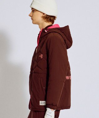 PW CIRCULUS 【撥水加工 / ストレッチ】【MEN】キルティング中綿ブルゾン ゴルフ ダークブラウン系