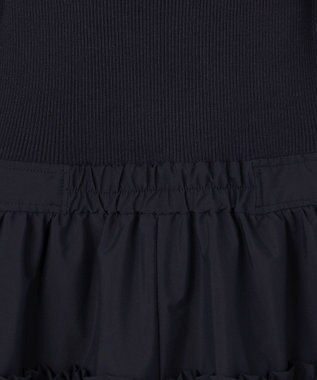 Feroux ティアードスカートドッキング ワンピース ネイビー系