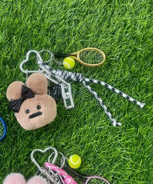 WEGO リボンウサギセットキーホルダー ベージュ