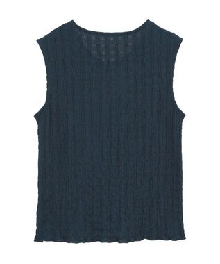 AMERICAN HOLIC フクレジャガードノースリーブトップス Navy