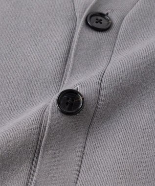 UNFILO MENS 【男女兼用/新色追加】スウェットライク ニットカーディガン [24年秋冬商品] グレー