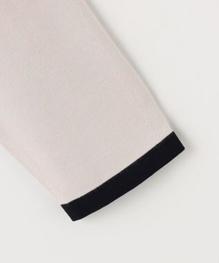 J.PRESS LADIES L 【洗える・ニットセット】TRIM TWIN ニット ライトグレー×ネイビー系