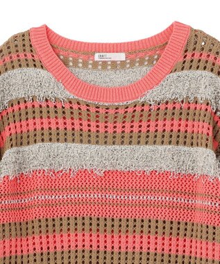 CRAFT STANDARD BOUTIQUE マルチカラーファンシーニットプルオーバー Pink