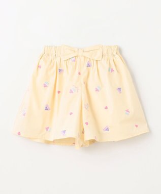 ANY KIDS 総柄刺繍 キュロット エクリュ