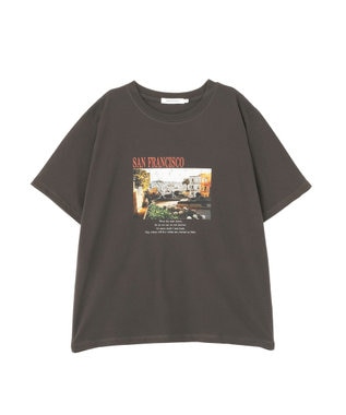 AMERICAN HOLIC SANFRANCISCO ロゴ＆フォトTシャツ Charcoal Gray