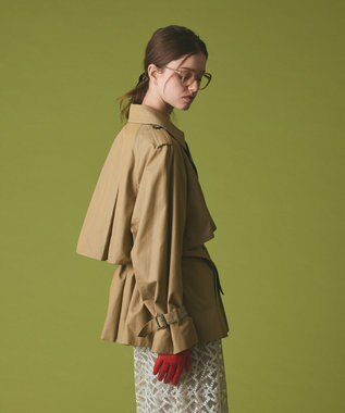 GRACE CONTINENTAL ケープショートトレンチコート ベージュ