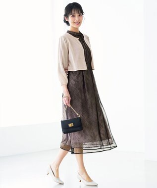 ANY SIS 【Lily Calin】シャイニー ボレロ ライトベージュ