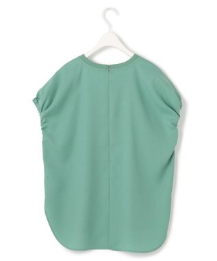 ICB 【洗える】FluidBackSatin ラウンドヘムプルオーバー セラドン系