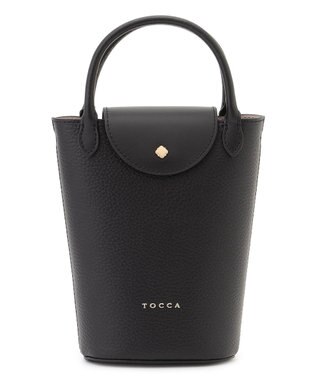 TOCCA 【八木アリサさん着用】PETAL SILHOUETTE LEATHER POCHETTE ポシェット ブラック系
