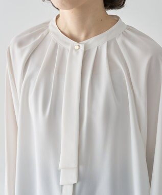 Green Parks Ｏ．２ｗａｙボウタイブラウス Ecru