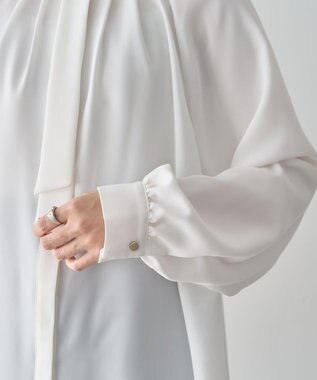 Green Parks Ｏ．２ｗａｙボウタイブラウス Ecru