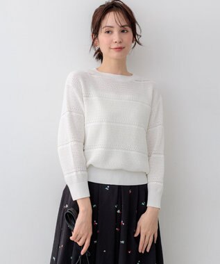 組曲 L 【先行予約】ボーダーレース ニット