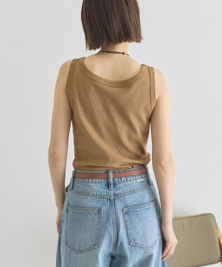AMERICAN HOLIC テレコタンクトップ Dark Beige
