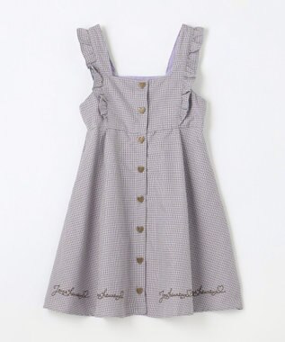 ANY KIDS フリル ジャンパースカート サックスブルー系