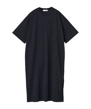 HAAG スマイルコットン SHORT SLEEVE ONEPIECE ワンピース ブラック