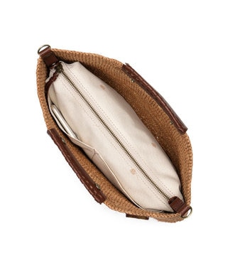 IBIZA ラフィア　2WAYバッグ 濃茶