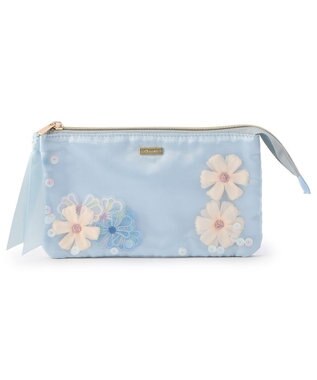 Chacott フラワーリボンポーチ ベビーブルー