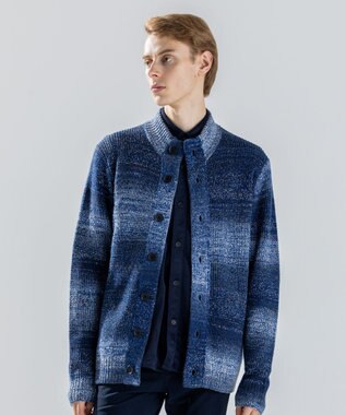 JOSEPH HOMME グラデーションメランジ　ニットカーディガン　 ブルー系