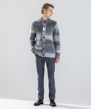 JOSEPH HOMME グラデーションメランジ　ニットカーディガン　 ライトグレー系