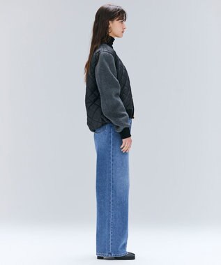 BEIGE， 【GISELe 10月号掲載】DOVER / 異素材ウールキルティングブルゾン Black × Charcoal