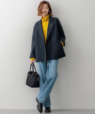 23区 L コンプレストパイル ライトアウター ダルブルー系