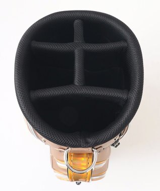 23区GOLF 主役級の華やかさ【UNISEX】ホログラム キャディバッグ 見た目・収納力・機能性抜群 ラウンドに最適！ ベージュ系