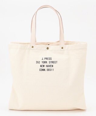 J.PRESS MEN 【120th anniversary】Chenille Patch Tote Bag アイボリー系