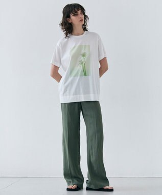 BEIGE， 【洗える・クロワッサン 掲載】PENTAS / オリジナルフォトプリントＴシャツ Agapanthus