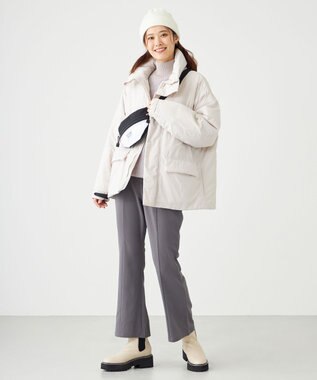 SHARE PARK LADIES カットジョーゼットボトムス グレー系