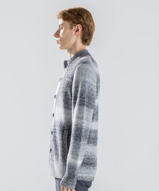 JOSEPH HOMME グラデーションメランジ　ニットカーディガン　 ライトグレー系