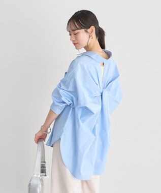 earth music&ecology バックツイストオーバーシャツ Sax