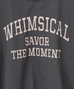 Green Parks ナイロンロゴＶネックプルオーバー Charcoal Gray