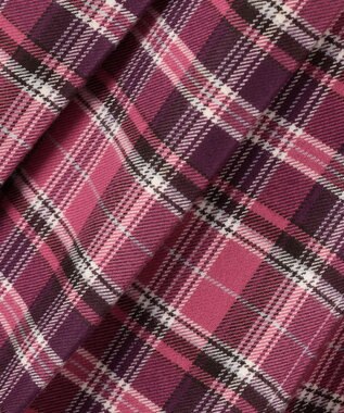 ANY KIDS チェックプリーツジャンパースカート ピンク系