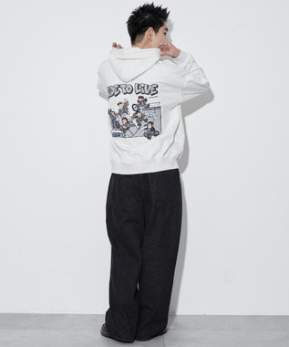 WEGO 【ユニセックス着用ITEM】別注NEW　JACKグラフィックプルパーカー アッシュグレー