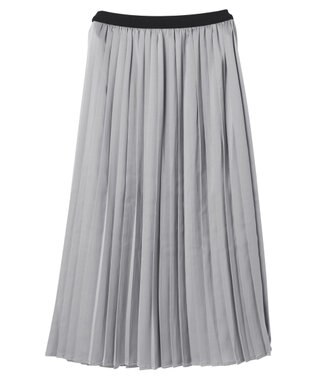 earth music&ecology サテンプリーツスカート Silver