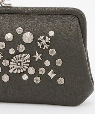 UNBILLION ペルケ perche / マルチスタッズがま口ロングウォレット GY