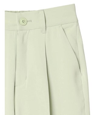 earth music&ecology タックストレートパンツ Light Green