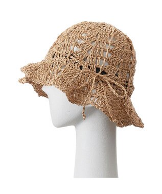 MOONBAT estaa ペーパー透かし編み チューリップハット／サイズ調整可 ベージュ