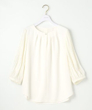 ANY SIS S 【洗える】プリーツスリーブ ブラウス アイボリー